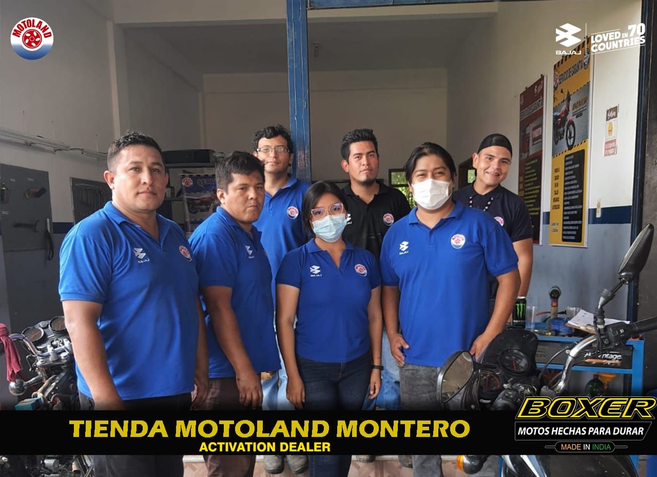 Equipo de la tienda Motoland de Montero